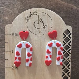 Clay Heart Earrings